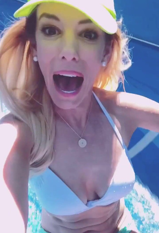 Hottie Rebecca Zamolo Shows Cleavage in White Bikini