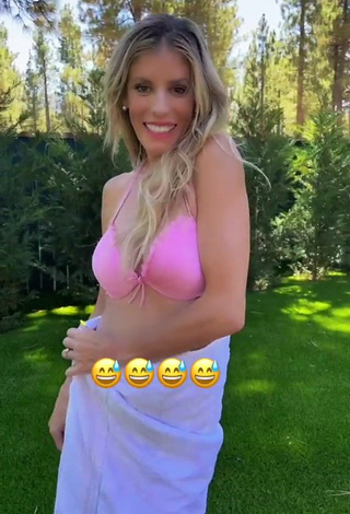 3. Hot Rebecca Zamolo Shows Cleavage in Pink Bikini