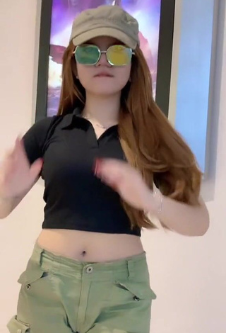 Hottest Soibah Dee in Black Crop Top