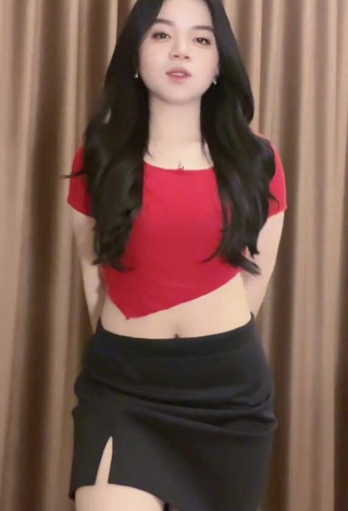 1. Hot Soibah Dee in Red Crop Top