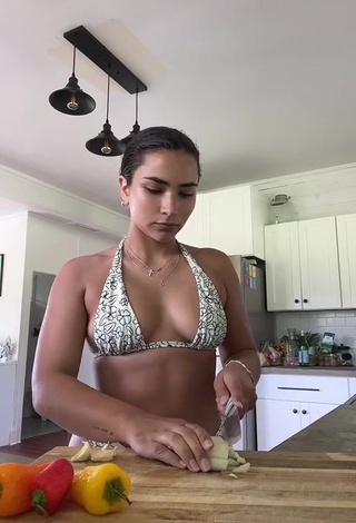 Sienna Mae Gomez Demonstrates Appealing Bikini and Cleavage (Side Boob)