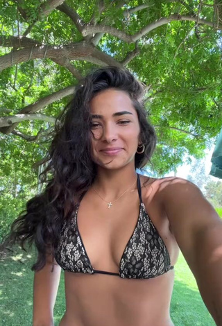 Beautiful Sienna Mae Gomez Shows Cleavage in Sexy Bikini Top (Side Boob)