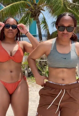 1. Captivating Treona & Trechelle Andino Shows Cleavage in Bikini