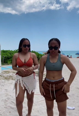 1. Really Cute Treona & Trechelle Andino Shows Cleavage