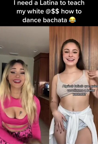 1. Hottest Star Abelar Shows Cleavage in Pink Crop Top