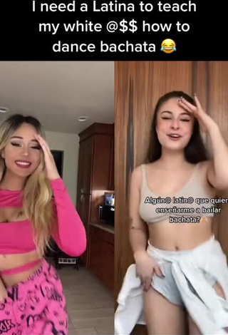 3. Hottest Star Abelar Shows Cleavage in Pink Crop Top