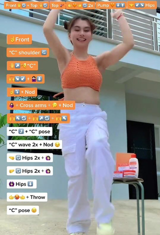 3. Sweetie Vanessa Kate Alvarez in Orange Crop Top