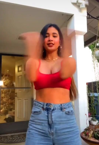 1. Captivating Sammie Rimando in Red Crop Top