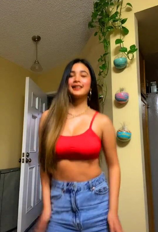 1. Beautiful Sammie Rimando in Sexy Red Crop Top