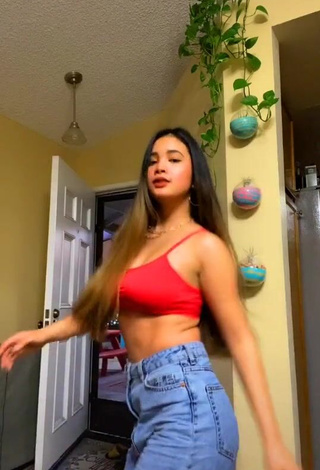 3. Beautiful Sammie Rimando in Sexy Red Crop Top