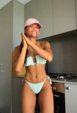 3. Sweetie Sarah Magusara in Light Green Bikini