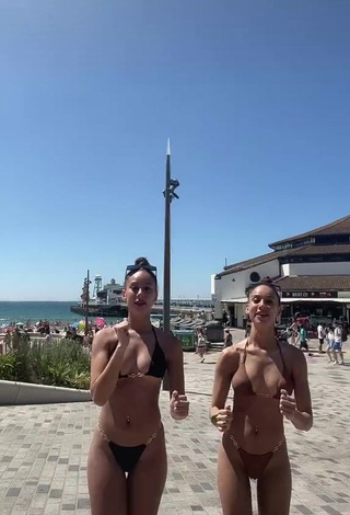 Cute Nel.Twinnys in Bikini at the Beach