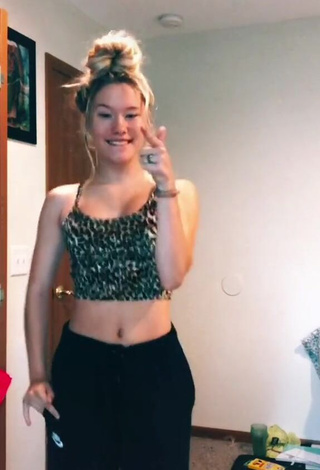 Irresistible Skylar Budgett in Leopard Crop Top