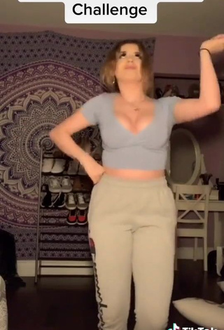 2. Seductive Bryanna Abbruzzo in Grey Crop Top