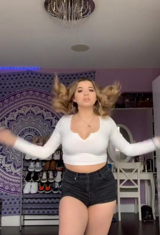 1. Bryanna Abbruzzo in Appealing White Crop Top