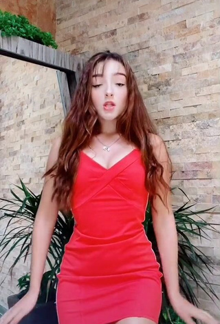 Erotic Elaine Haro in Red Dress