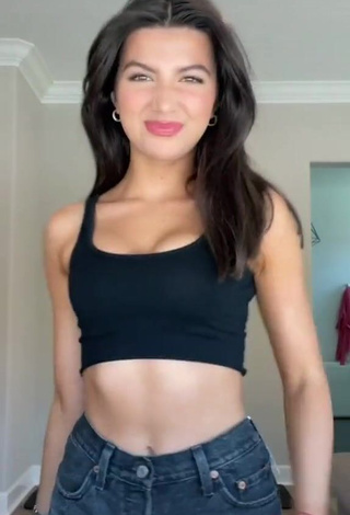 3. Cute Ellie Zeiler in Black Crop Top