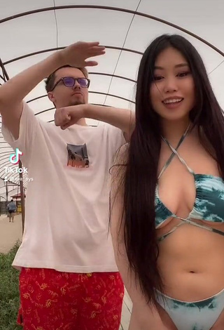 1. Sweet Ayushieva Erzhena in Cute Bikini and Bouncing Tits (Underboob)