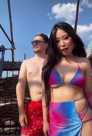 3. Hottie Ayushieva Erzhena in Bikini (Underboob)