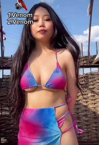 Hot Ayushieva Erzhena in Bikini (Underboob)