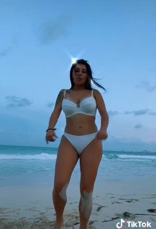 3. Alluring Fernanda Ortega in Erotic White Bikini at the Beach