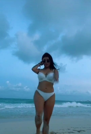 1. Sweetie Fernanda Ortega in White Bikini at the Beach