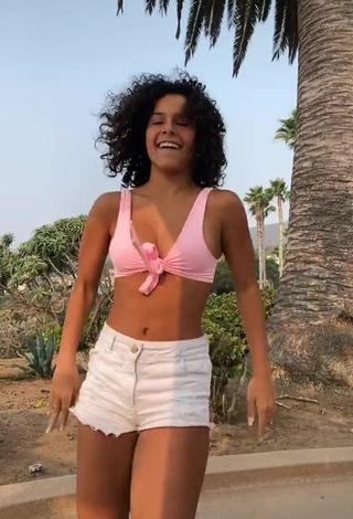 1. Cute Gabriella Saraivah in Pink Bikini Top