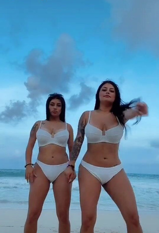 1. Fine Gemelas Ortega in Sweet White Bikini at the Beach