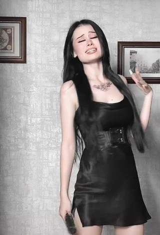 1. Erotic I_am_doshik in Black Dress