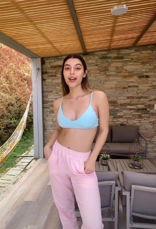 1. Irresistible Isabela Delgado Urreta in Blue Crop Top