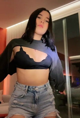 3. Amazing Michel Chavez in Hot Black Crop Top