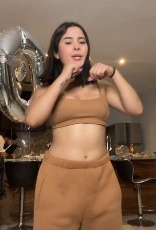 1. Cute Michel Chavez in Beige Crop Top