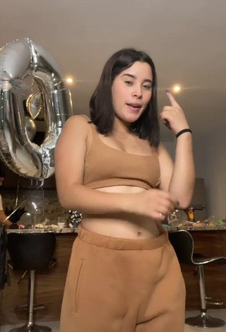 Cute Michel Chavez in Beige Crop Top