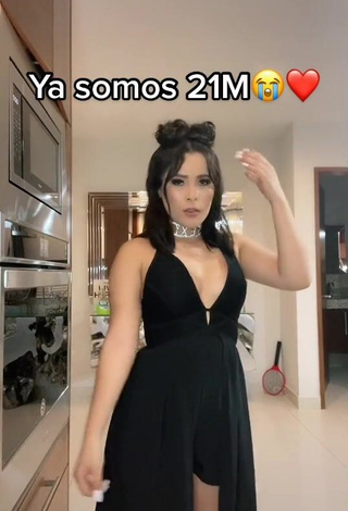 Irresistible Michel Chavez Shows Cleavage in Black Overall