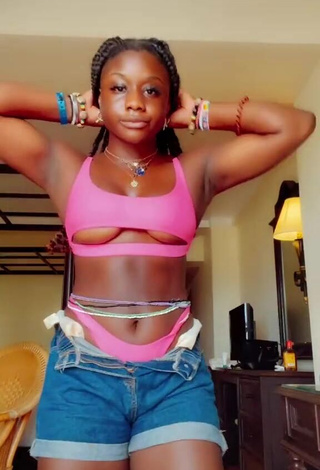 1. Irresistible Aba Asante in Pink Bikini (Underboob)