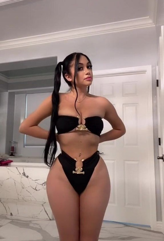 1. Cute Jailyne Ojeda Ochoa in Black Bikini