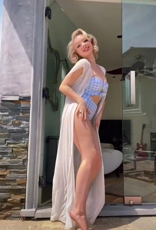 3. Hot Jasmine Chiswell in Checkered Swimsuit