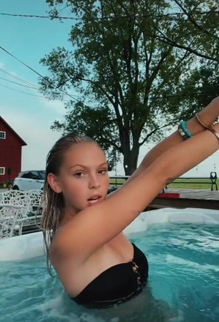 3. Cute Jordyn Jones in Black Bikini at the Pool