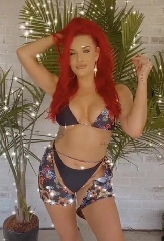 Beautiful Justina Valentine Shows Cleavage in Sexy Bikini