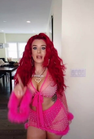 1. Captivating Justina Valentine Shows Cleavage in Firefly Rose Bikini