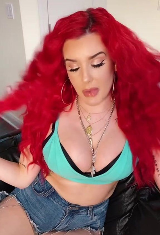 3. Sweetie Justina Valentine Shows Cleavage in Green Crop Top