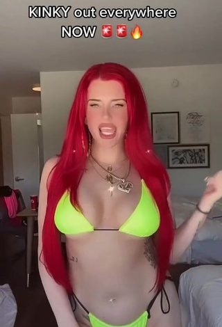 1. Hot Justina Valentine in Lime Green Bikini