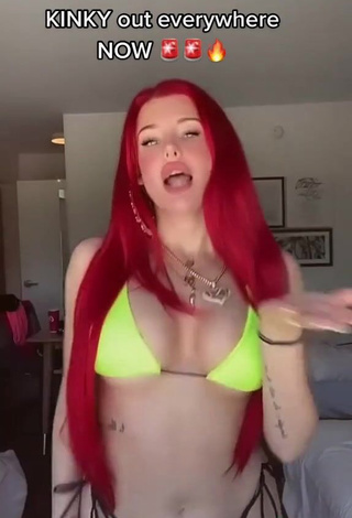 3. Hot Justina Valentine in Lime Green Bikini