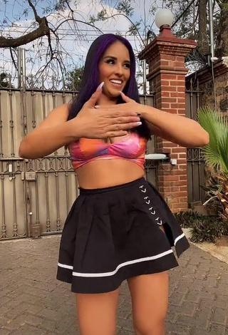 3. Beautiful Karla Bustillos Shows Cleavage in Sexy Crop Top