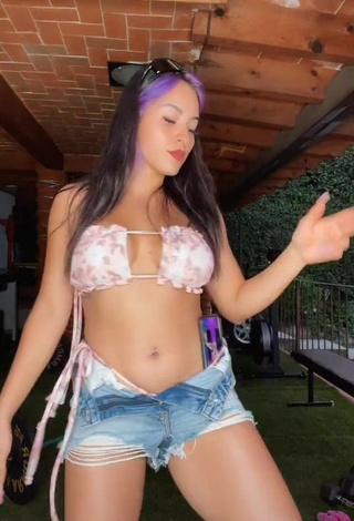 2. Erotic Karla Bustillos in Floral Bikini Top