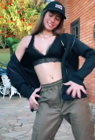 Erotic Kauana Hofemã in Black Crop Top