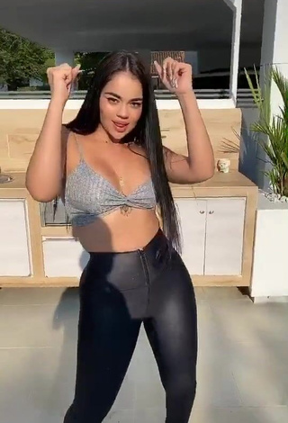 Irresistible Nathalia Segura Mena in Black Leggings and Bouncing Tits