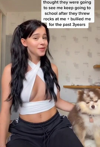 1. Amazing Lea Elui Ginet in Hot White Crop Top (Underboob)