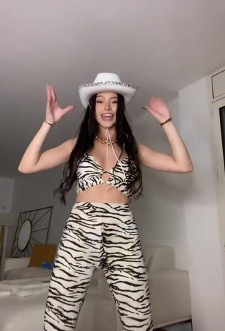 Captivating Lea Elui Ginet in Zebra Crop Top