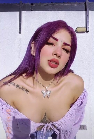 1. Cute Lilacoloridas in Purple Crop Top